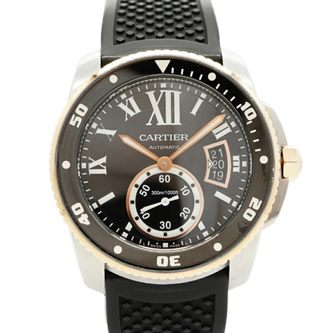 卡地亞 Calibre Diver W7100055 黑色錶盤男士腕錶