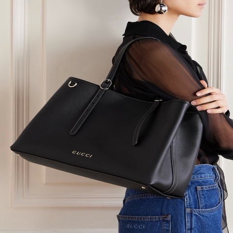 Gucci 女士 GG Emblem中號托特包均碼碼38cm*15cm*25cm