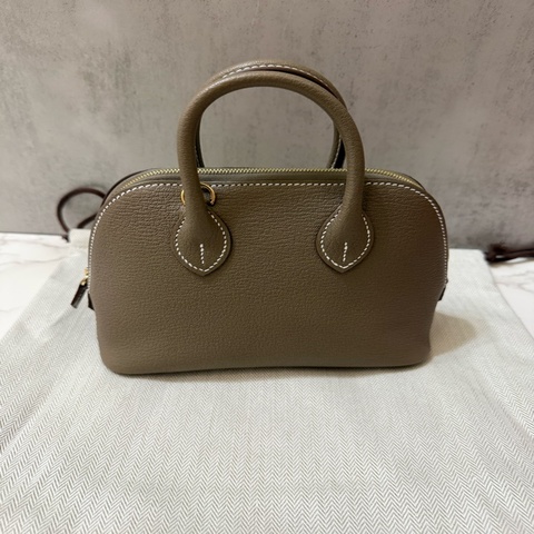 💖Hermes Mini bolide 大象灰金釦💖 G刻 全新全配 2026購證