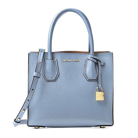 MICHAEL KORS-鎖頭荔枝紋牛皮兩用包（淺藍）
