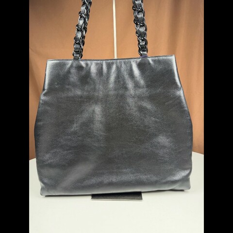98新 Chanel/香奈兒 so black中古包  亞克力鏈條包 純皮