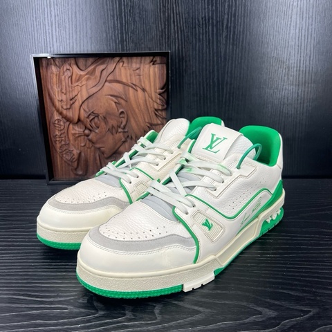 Louis Vuitton路易威登 trainer 新款白綠 42碼