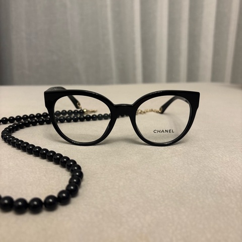Chanel 香奈兒蝴蝶框光學眼鏡3444 附眼鏡鏈