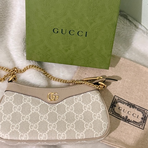🔥全網最低價 GUCCI  OPHIDIA Mini小麻將 燕麥色