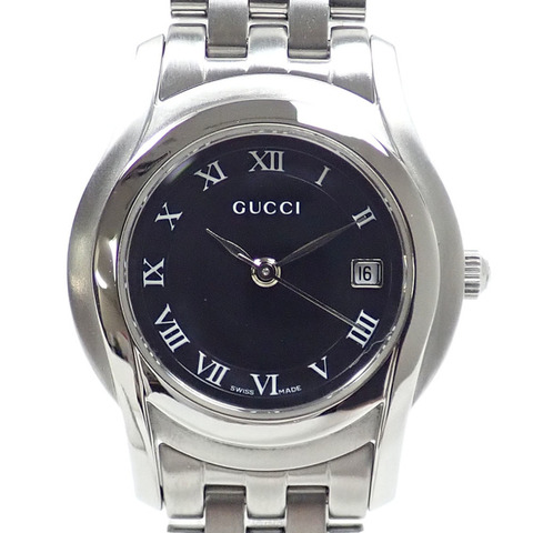 Gucci 女士石英錶，不鏽鋼 5500L，電池供電，C223178
