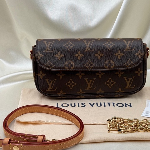LOUIS VUITTON 路易威登WALLET ON CHAIN IVY 經典老花印花鏈條 老花