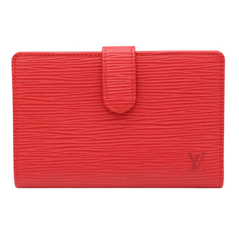 Viennois 扣式 二折中夾 紅色 EPI 水波紋牛皮【LOUIS VUITTON LV 路易威登】 M6327E