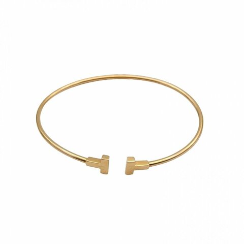 TIFFANY&CO TiffanyT線圈手鐲小號18K玫瑰金16號