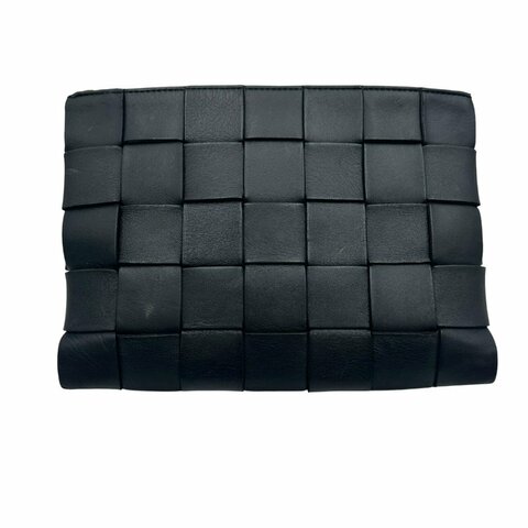 【美收精品】Bottega Veneta 黑色 Cassette 系列編織手拿包 C-806【隔月月中將轉賣至日本 上架期限30天】