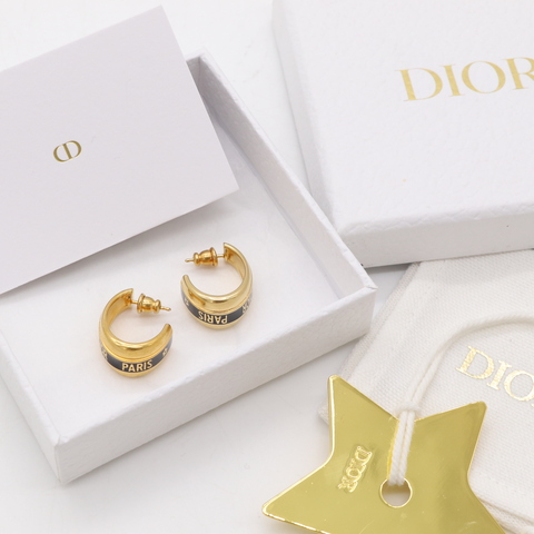 近新✨Dior Code 金色 耳針耳環