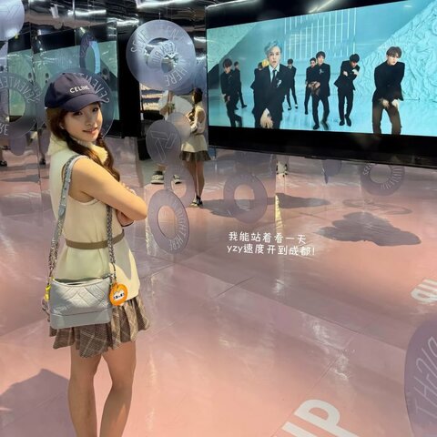 CHANEL BABY藍金扣小號 流浪肩背斜背包 20*16*9 98新配件保卡塵袋