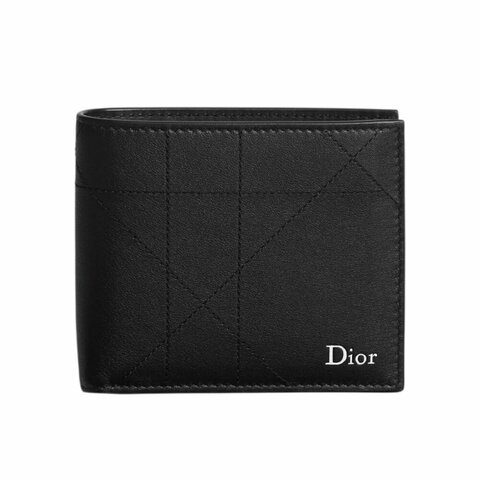 【Dior 迪奧】Cannage Bifold 籐格紋 牛皮 卡夾 皮夾 短夾 黑色 2ESBH096DOQ_H00N