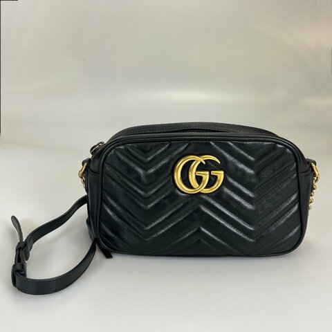 GUCCI 447632 黑Marmont相機包 24CM