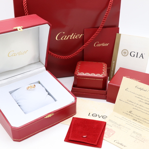 有GIA證書|Cartier 卡地亞 18k金 玫瑰金 0.24克拉 Love 單鑽 戒指