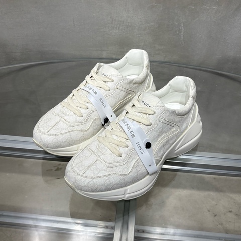 Gucci/古馳 白色老花滿印 老爹鞋 全新尺碼/38碼