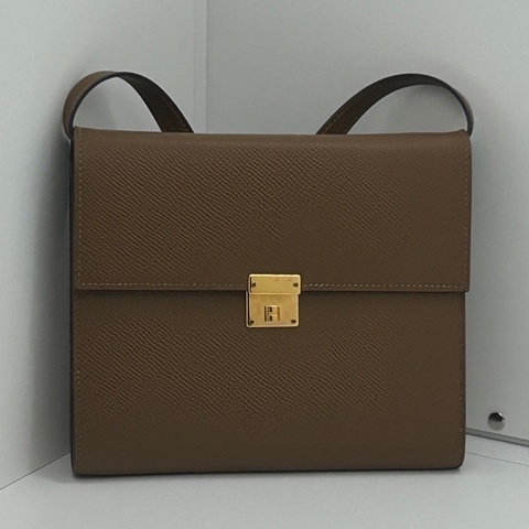 愛馬仕/Hermes U刻 chic16 金棕色 單包，原始未護理 斜挎包單肩包 成色新。