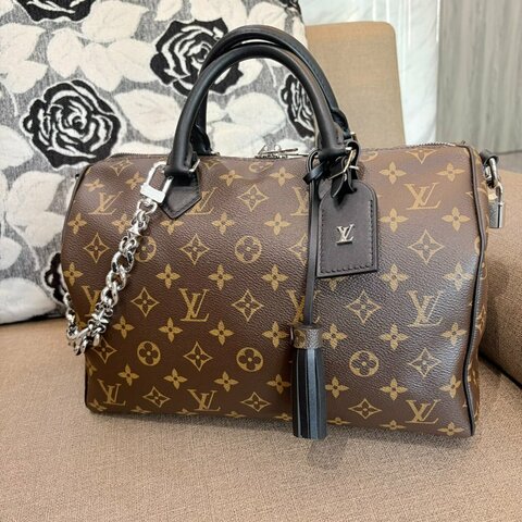 *SHIHNA名牌精品*LV M12243 經典Speedy Soft 30 Dark