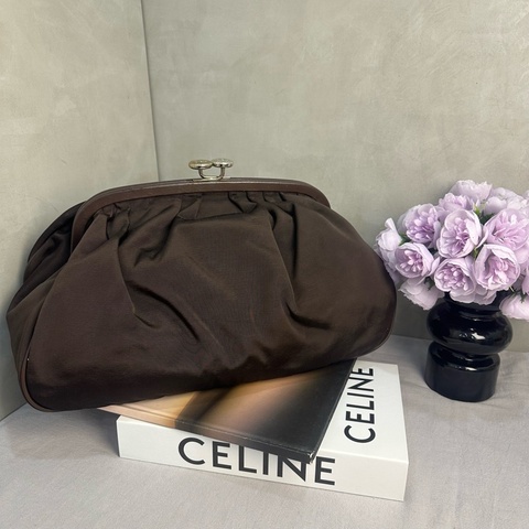 【赫蒂國際精品】 Celine 咖啡色手拿包 vintage