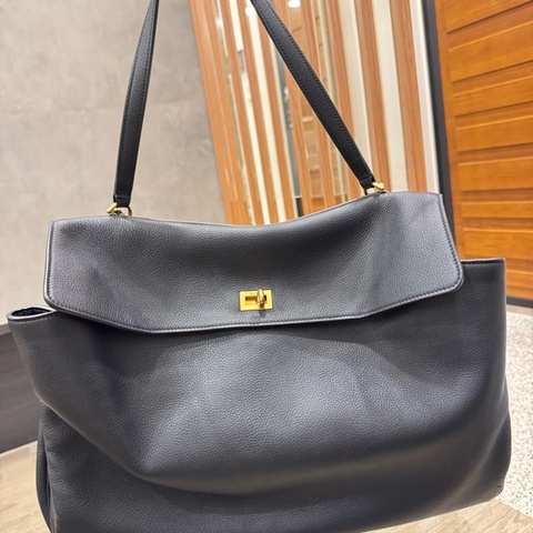 Balenciaga 巴黎世家99新 Rodeo Large 大號 黑金 粒面小牛皮 手提/肩背包 98新