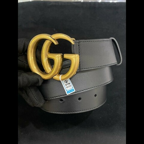 98新，Gucci 古馳，皮帶雙g大logo標，85碼