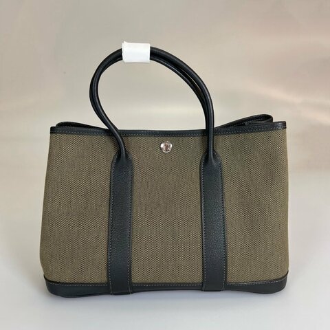 HERMES □P刻 綠帆布GP30手提包