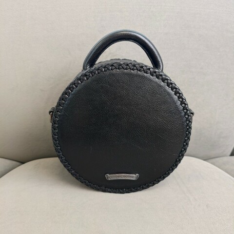 克羅心/Chrome Hearts 男女同款黑色圓餅包
