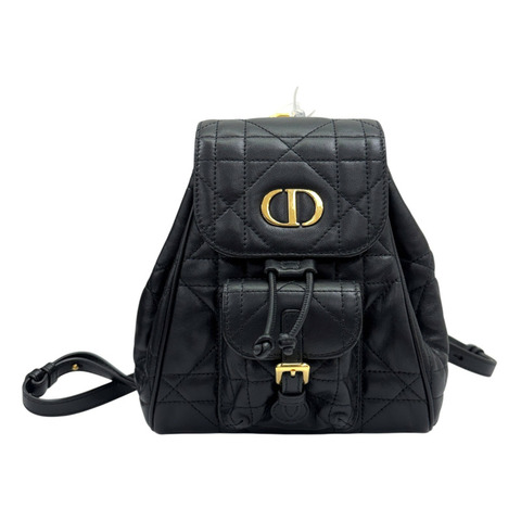 Caro 後背包 黑色 Macrocannage 大籐格紋羊皮【Dior 迪奧】 M6302UNOZ