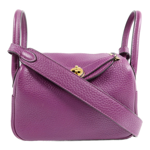 HERMES Clemence皮革Mini Lindy手挽肩背兩用袋