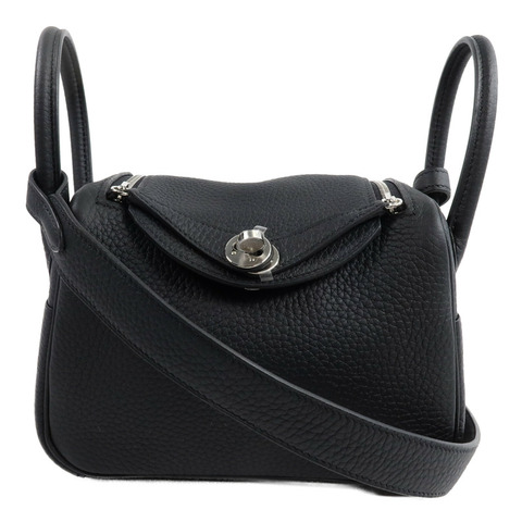 HERMES Clemence皮革Mini Lindy手挽肩背兩用袋