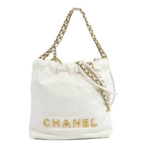 CHANEL 羊皮皮革C22 Mini手挽肩背兩用袋