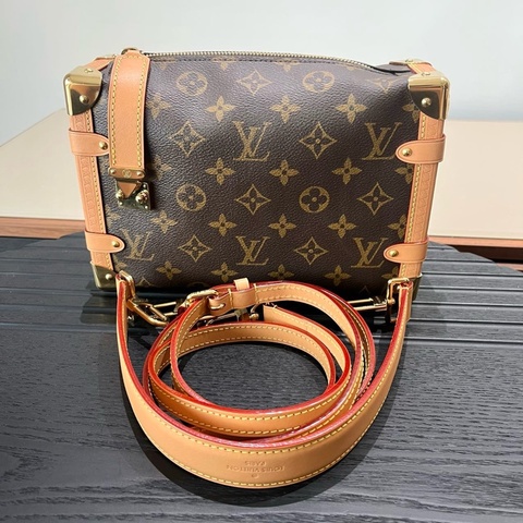LV路易威登 Side Trunk 谷愛凌同款中號軟盒子包斜背包 芯片款