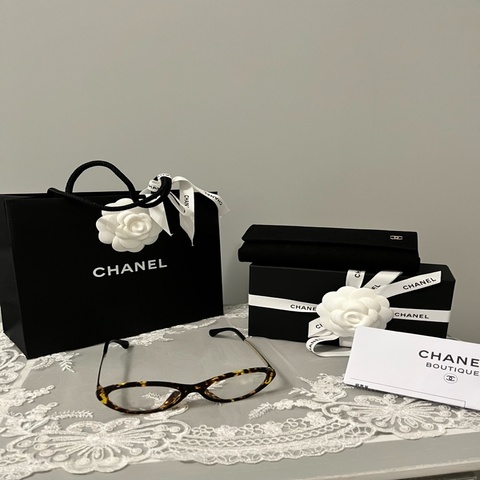 CHANEL 香奈兒《全新》26A 手工坊玳瑁復古眼鏡｜金色鏡腳｜全配｜台灣專櫃購入