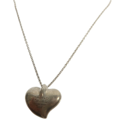 TIFFANY＆CO 925純銀Heart Pendant Necklace項鍊