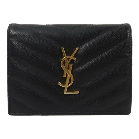 SAINT LAURENT 牛皮皮革Compact Zippered Wallet錢包