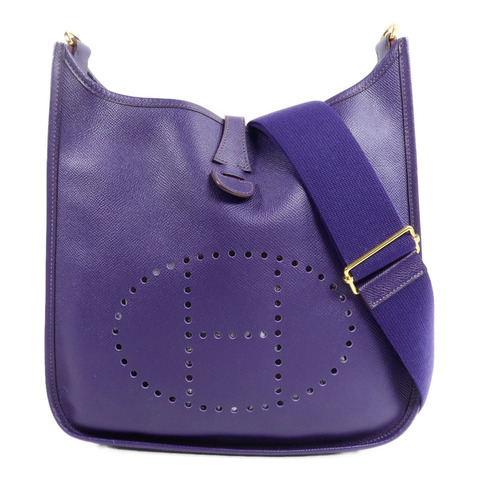 HERMES Epsom皮革Evelyne PM肩背袋Anemone