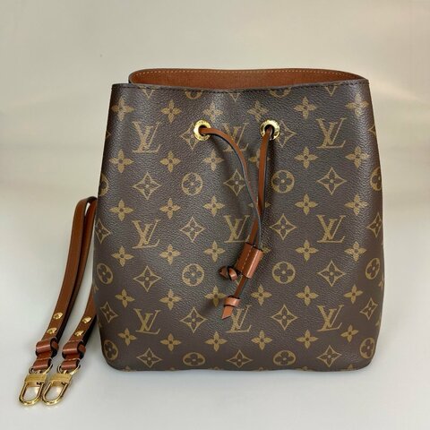 LV M44887 咖色老花NéoNoé MM水桶包