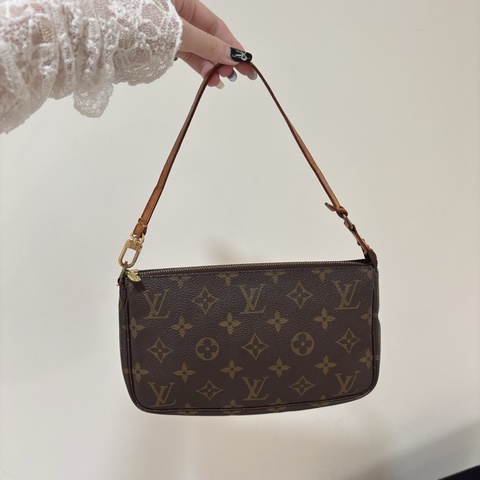 LV 大麻將包 手提包 腋下包 中古款vintage