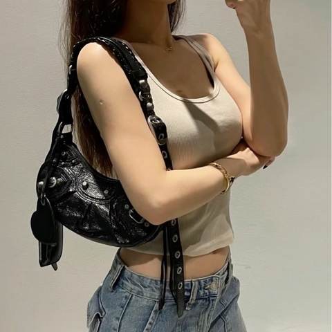 #99.9新 Balenciaga 巴黎世家 Le Cagole xs月牙機車包