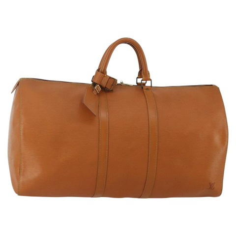 路易威登 Epi Keepall 55 波士頓包 棕色 M42958 LV Auth fm5388A