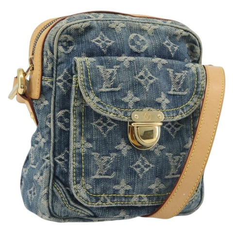 路易威登 Monogram 牛仔布相機包 藍色 M95348 LV 正品 BA14719V