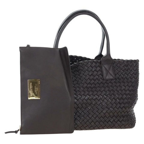 BOTTEGA VENETA INTRECCIATO Cabas 小號包 皮革 棕色 141498 正品 am12100SAM