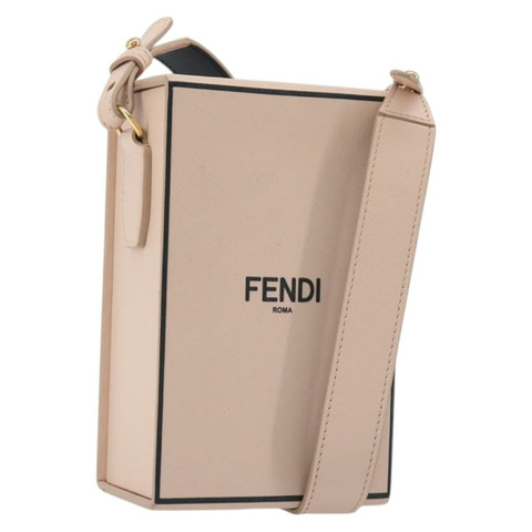 FENDI 粉紅金色皮革肩包 8BT339 正品 ka5513A