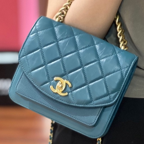 CHANEL香奈兒98 99新 孟買風琴斜挎包，荔枝皮咯，這只小可愛集風琴，方胖子，CF包型於一體