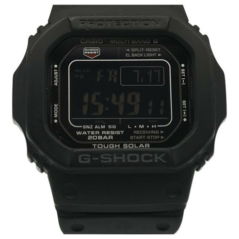 卡西歐 G-SHOCK 5600 系列男士數位強韌太陽能電波手錶，黑色 GW-M5610-1BJF T1