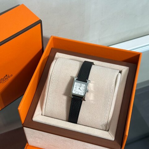 HERMES Heure H腕錶 - 21 黑銀 K