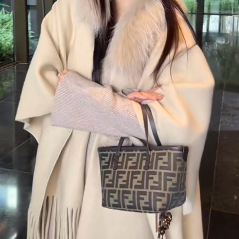 Fendi 芬迪🫶🏻 新款老花mini roll迷你菜籃子tote 閒置新✨ 尺寸14*13*10（包口23）