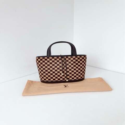 Louis Vuitton 路易威登👑 馬毛棕棋盤格手提包💗98新✨ 尺寸25*15*6