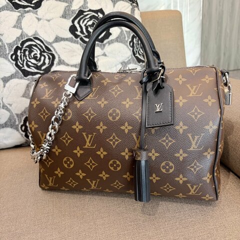 *SHIHNA名牌精品* LV M12243 經典Speedy Soft 30 Dark