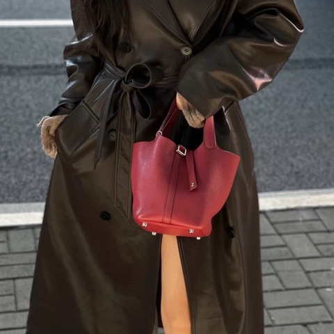 Hermès 愛馬仕🐎 石榴紅銀扣 Picotin18 菜籃子💕 TC皮 98新✨全配框Q刻