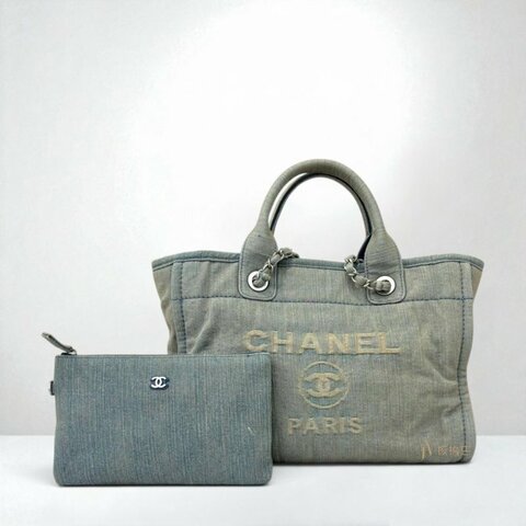 JS1529-CHANEL 仿舊丹寧牛仔沙灘包